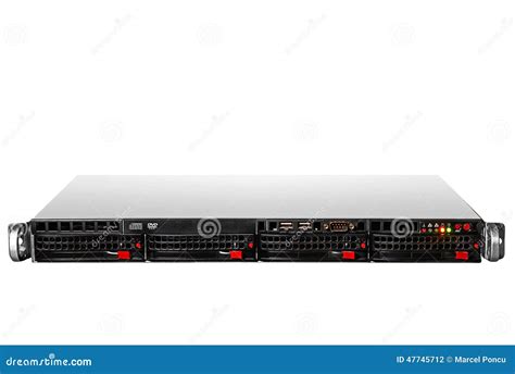 rack mount server front view isolated  white stock photo image  drive equipment
