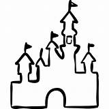Disney Castle Outline Silhouette Walt Clipart Cinderella Hand Vector Drawn Icon Drawing Travel Fantasy Transparent Svg Mickey Icons Logo Buildings sketch template