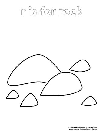 rock coloring page primarylearningorg