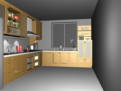 kitchen design layout  model dsmax files   modeling   cadnav