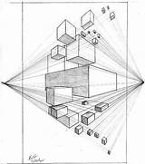 Zentralperspektive Perspektive Tipps Geometrisches Abstrakte Fürs Bleistiftzeichnungen sketch template