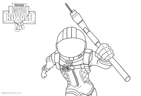 fortnite coloring pages characters  drawing black  white