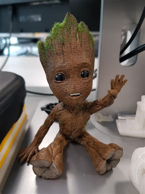 finally finished painting baby groot rdprinting
