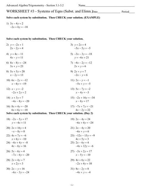 algebra worksheet section  answers worksheet list