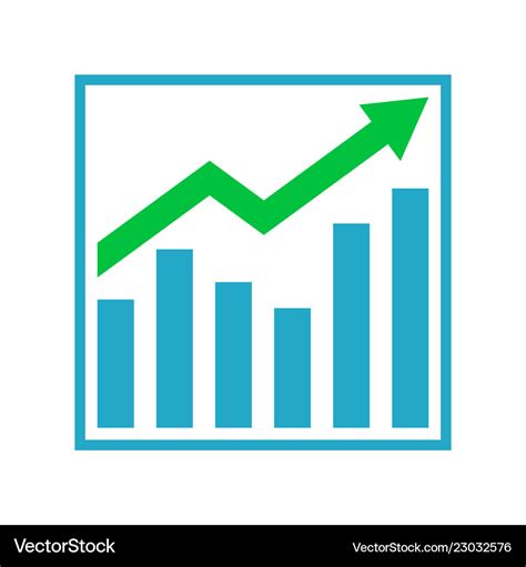 growth graph business chart bar diagram royalty  vector