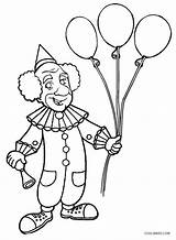 Clown Coloring Pages Balloons Printable Happy Sheet Girl Holding Kids Color Cool2bkids Creepy Print Getcolorings Getdrawings sketch template