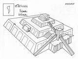 Ziggurat Drawing Coloring Mesopotamia Hashut Legion Template Sketch sketch template