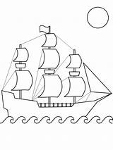 Barco Columbus Pirata Pinta Colorea Piratas sketch template