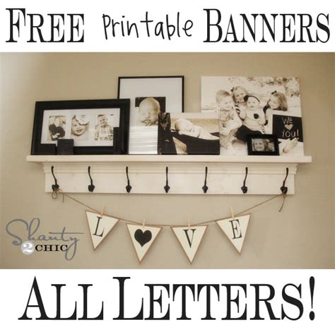 livelaughlove  printable banners numbers shapes