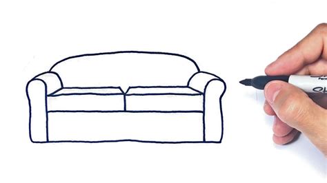 Cómo Dibujar Un Sofa Paso A Paso Dibujo De Sofa Youtube
