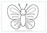 Colouring Butterfly Pages Minibeast Simple Activityvillage sketch template