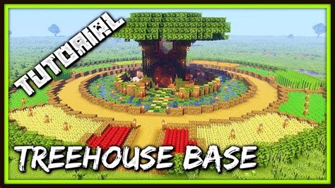 How To Build A Treehouse Base Minecraft Tutorial Youtube