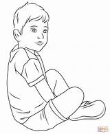 Coloring Child Pages Kids Sitting Template Printable People Drawing Boys Applesauce Criss Cross Drawings Sketch 75kb 1466 Popular sketch template