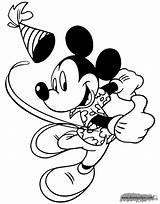 Mickey Coloring Birthday Mouse Pages Disneyclips Giving Thumbs sketch template