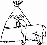 Wigwam Coloring Horse Pages Cabin Log Houses Printable Clipartbest Super Wood Supercoloring Categories Clip sketch template