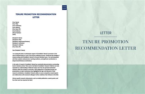promotion recommendation letters