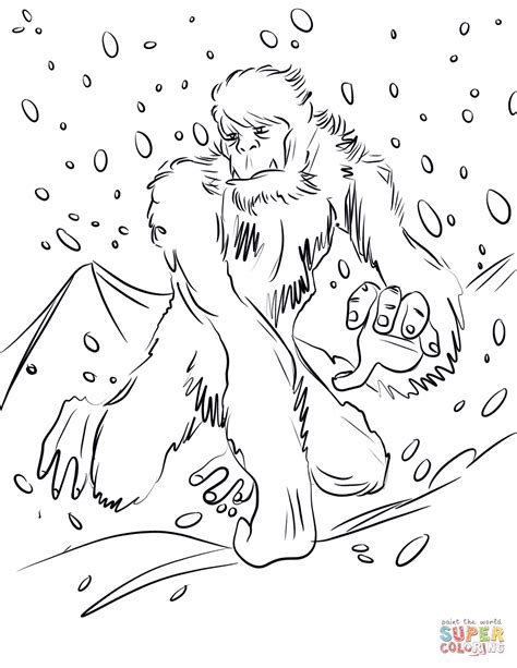 running yeti coloring page  printable coloring pages