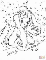 Yeti Coloring Pages Running Bigfoot Printable Unicorn Supercoloring Categories sketch template