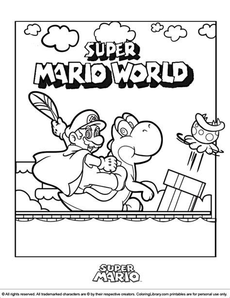 super mario brothers  coloring picture coloring library