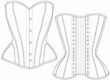 Corset Pattern Patterns Sewing Printable Overbust Dress Erin sketch template