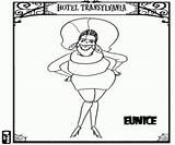Hotel Transylvania Frankenstein Coloring Eunice Wife Pages sketch template