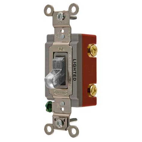 hubbell  amp single pole clear toggle light switch  lowescom