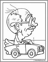 Grandpa Coloring Fathers Pages Father Printable Dad Print Colorwithfuzzy Colouring Color Kids Granddad Driving Car Getcolorings sketch template