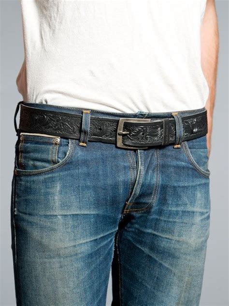teosson belt classic relief black nudie jeans co online shop vintage leather belts in 2019