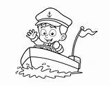 Captain Boat Coloring Boy Little Pages Coloringcrew Dibujo Boats sketch template