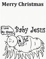 Jesus Coloring Pages Christmas Baby Birth Holding Popular Church Getcolorings Sheep sketch template