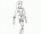 Coloring Teen Titans Pages Starfire Titan Raven Popular Library sketch template