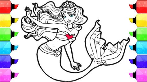 barbie coloring pages mermaid   draw  color barbie sereia