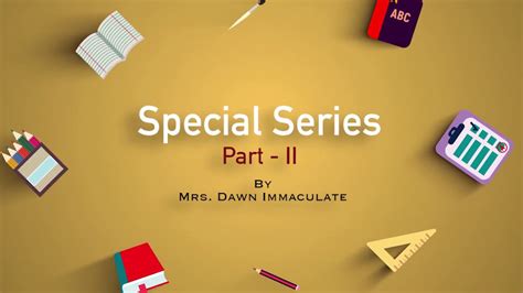 special series part  youtube