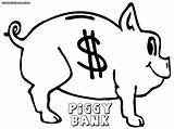 Piggy Coloring Bank Pages Library Clipart Comments Piggybank sketch template