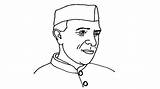 Nehru Jawaharlal sketch template