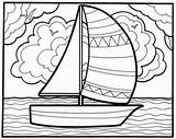 Coloring Pages Sailboat Printable Doodle Colouring Sailboats Book Let Color Sheets Clipart Boats Educational Kids Sum Insights Adult Cliparts Books sketch template