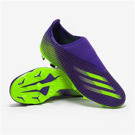 adidas  ghosted  laceless fg energy inksignal greenenergy ink firm ground mens boots