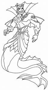 Neptune King Drawing Elfkena Deviantart Drawings Coloring Trident Sketch Template sketch template