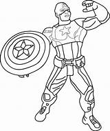 Avengers Kids Drawing Coloring Pages Marvel Captain sketch template