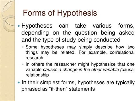 importance  formulating  hypothesis   defining