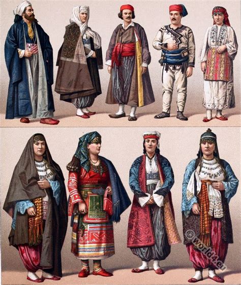 Historical Turkish Male And Female Costumes Ottoman Empire Turkish