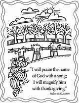 Christian Sheet Thankful Religious Psalms Psalm Getcolorings Colouring Kido Blessings Familyfriendlywork sketch template