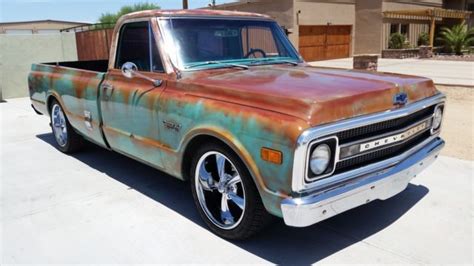 chevy clean   patina shop truck ac lowered  ac az rust   sale