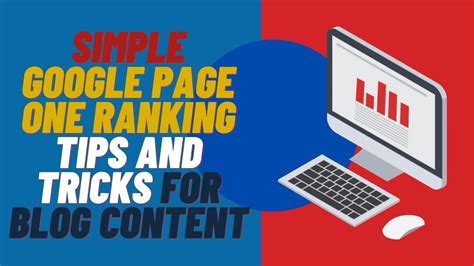 learn simple google page  ranking tips  tricks  blog content youtube