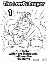 Coloring Printable Prayer Father Heaven Pages Name Hallowed Thy Lord Which Lords Drawing Supercoloring Version Dot Large Crafts Template sketch template