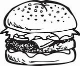 Cheeseburger Vectors sketch template