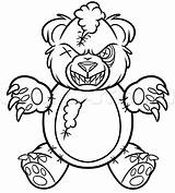 Bear Teddy Scary Drawing Drawings Bears Easy Monster Coloring Sketch Pages Outline Step Sad Draw Line Creepy Emo Google Search sketch template