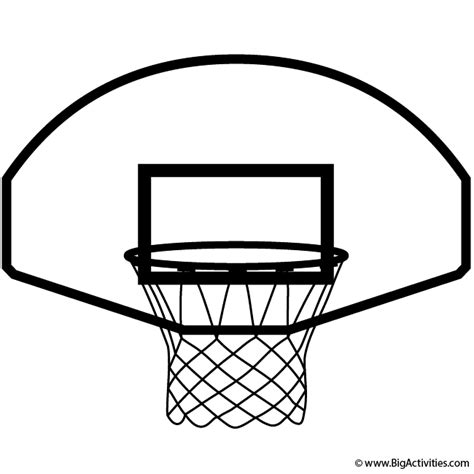 basketball hoop coloring pages learny kids