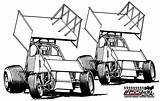 Sprint Car Clip Clipart Wingless Clipground Colouring Cars sketch template