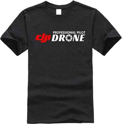 dji pressional pilot drone custom mens black  shirt mens fashion crew neck short sleeves
